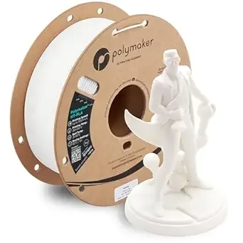 Polymaker Polymaker HT-PLA Filament White, High Temp PLA for 3D Printing, Heat Stable Up to 150°C, Easy to Print, Works with Most FDM Printers, 1kg Spool