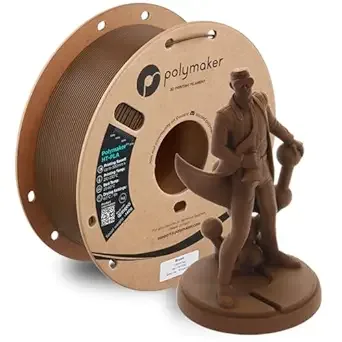 Polymaker Polymaker HT-PLA Filament Brown, High Temp PLA for 3D Printing, Heat Stable Up to 150°C, Easy to Print, Works with Most FDM Printers, 1kg Spool