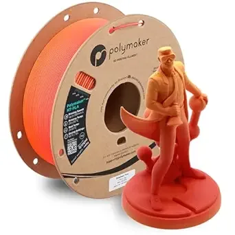 Polymaker Polymaker HT-PLA Filament Gradient Fire, High Temp PLA for 3D Printing, Heat Stable Up to 150°C, Easy to Print, Works with Most FDM Printers, 1kg Spool