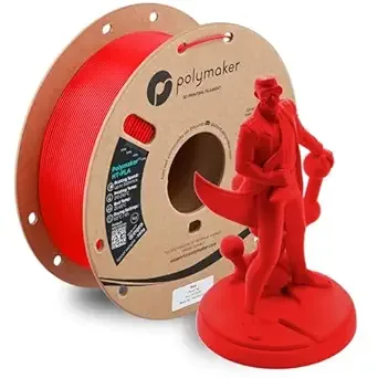 Polymaker Polymaker HT-PLA Filament Red, High Temp PLA for 3D Printing, Heat Stable Up to 150°C, Easy to Print, Works with Most FDM Printers, 1kg Spool