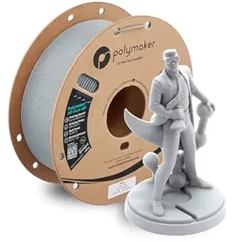 Polymaker Polymaker HT-PLA-GF Filament Grey, High Temp PLA for 3D Printing, Heat Resistant to 150°C, Easy to Print, Easy to Anneal, Works with Most FDM Printers, 1kg Spool
