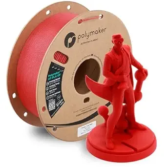 Polymaker Polymaker HT-PLA-GF Filament Power Tool Red, High Temp PLA for 3D Printing, Heat Resistant to 150°C, Easy to Print, Easy to Anneal, Works with Most FDM Printers, 1kg Spool