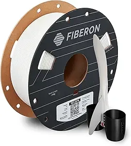 Polymaker Polymaker Fiberon White PET-GF15 3D Printer Filament 1KG, 15% Glass Fiber Reinforced, High Strength & Heat Resistance, Ideal for Automotive, Industrial & Functional Parts, AMS Compatible