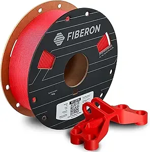 Polymaker Polymaker Fiberon Red PET-GF15 3D Printer Filament 1KG, 15% Glass Fiber Reinforced, High Strength & Heat Resistance, Ideal for Automotive, Industrial & Functional Parts, AMS Compatible