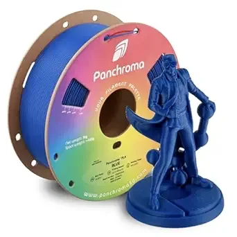 Polymaker Polymaker Panchroma PLA Blue 3D Printer Filament, 1kg Spool, Easy to Print, High Speed Printing, Tangle Free, AMS Compatible, Perfect for Toys, Decor, Miniatures, Models & Cosplay