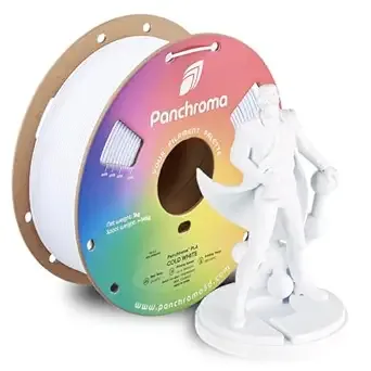 Polymaker Polymaker Panchroma PLA Cold White 3D Printer Filament, 1kg Spool, Easy to Print, High Speed Printing, Tangle Free, AMS Compatible, Perfect for Toys, Decor, Miniatures, Models & Cosplay