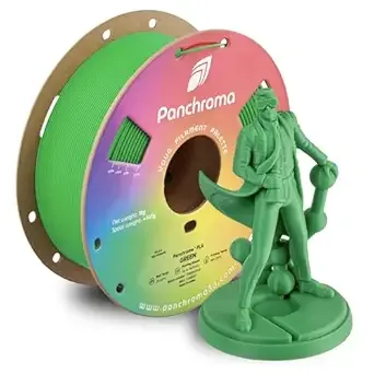 Polymaker Polymaker Panchroma PLA Green 3D Printer Filament, 1kg Spool, Easy to Print, High Speed Printing, Tangle Free, AMS Compatible, Perfect for Toys, Decor, Miniatures, Models & Cosplay