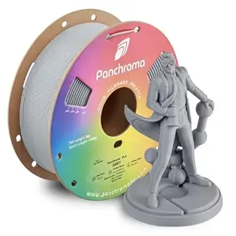Polymaker Polymaker Panchroma PLA Grey 3D Printer Filament, 1kg Spool, Easy to Print, High Speed Printing, Tangle Free, AMS Compatible, Perfect for Toys, Decor, Miniatures, Models & Cosplay