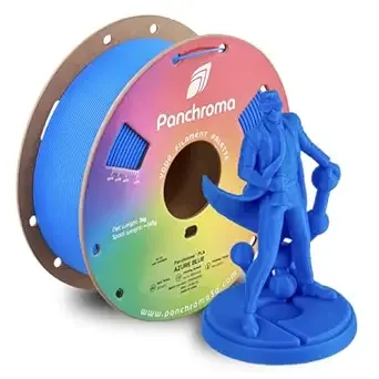 Polymaker Polymaker Panchroma PLA Azure Blue 3D Printer Filament, 1kg Spool, Easy to Print, High Speed Printing, Tangle Free, AMS Compatible, Perfect for Toys, Decor, Miniatures, Models & Cosplay