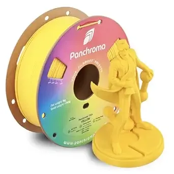 Polymaker Polymaker Panchroma PLA Yellow 3D Printer Filament, 1kg Spool, Easy to Print, High Speed Printing, Tangle Free, AMS Compatible, Perfect for Toys, Decor, Miniatures, Models & Cosplay