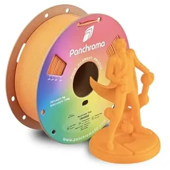 Polymaker Polymaker Panchroma PLA Orange 3D Printer Filament, 1kg Spool, Easy to Print, High Speed Printing, Tangle Free, AMS Compatible, Perfect for Toys, Decor, Miniatures, Models & Cosplay