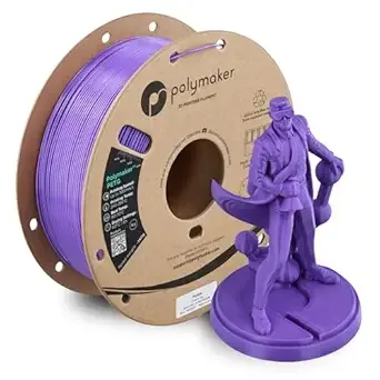 Polymaker Polymaker PETG Purple 3D Printer Filament 1kg, High Speed PETG up to/s, High Strength New Formula, Excellent Layer Adhesion, Warp Free, Compatible with Most 3D Printers