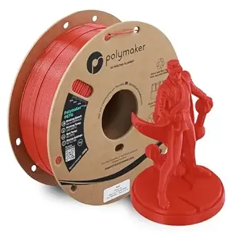 Polymaker Polymaker PETG Red 3D Printer Filament 1kg, High Speed PETG up to/s, High Strength New Formula, Excellent Layer Adhesion, Warp Free, Compatible with Most 3D Printers