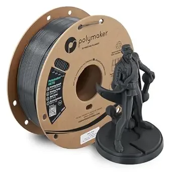 Polymaker Polymaker PETG Dark Grey 3D Printer Filament 1kg, High Speed PETG up to/s, High Strength New Formula, Excellent Layer Adhesion, Warp Free, Compatible with Most 3D Printers