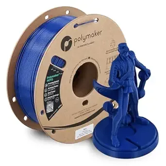 Polymaker Polymaker PETG Blue 3D Printer Filament 1kg, High Speed PETG up to/s, High Strength New Formula, Excellent Layer Adhesion, Warp Free, Compatible with Most 3D Printers