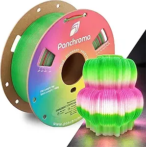 Polymaker Polymaker Panchroma Gradient PLA Translucent Magenta and Green 3D Printing Filament 1KG, Premium Gradient PLA, Easy to Print, AMS Compatible, Perfect for Lamp Shades, Vases, Ornaments