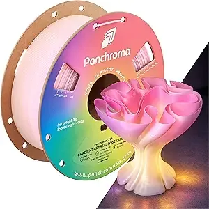Polymaker Polymaker Panchroma Gradient PLA Translucent Pink and Clear 3D Printing Filament 1KG, Premium Gradient PLA, Easy to Print, AMS Compatible, Perfect for Lamp Shades, Vases, Ornaments