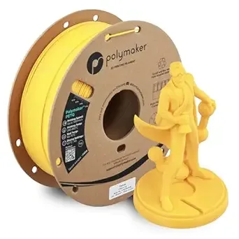 Polymaker Polymaker PETG Yellow 3D Printer Filament 1kg, High Speed PETG up to/s, High Strength New Formula, Excellent Layer Adhesion, Warp Free, Compatible with Most 3D Printers