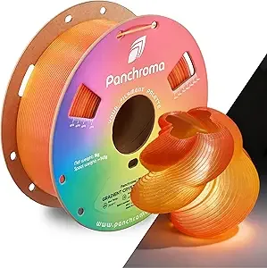 Polymaker Polymaker Panchroma Gradient PLA Translucent Orange and Yellow 3D Printing Filament 1KG, Premium Gradient PLA, Easy to Print, AMS Compatible, Perfect for Lamp Shades, Vases, Ornaments