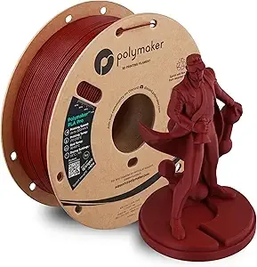 Polymaker Polymaker PLA Pro 3D Printing Filament Metallic Dark Red 1KG, High-Impact Tough PLA, Fast Printing up to/s, New Formula, Easy to Print on Most FDM Printers, No Enclosure Required