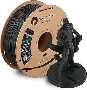 Polymaker Polymaker PLA Pro 3D Printing Filament Metallic Black 1KG, High-Impact Tough PLA, Fast Printing up to/s, High Speed New Formula, Easy to Print on Most FDM Printers, No Enclosure Required