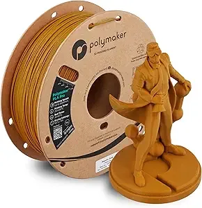 Polymaker Polymaker PLA Pro 3D Printing Filament Metallic Gold 1KG, High-Impact Tough PLA, Fast Printing up to/s, High Speed New Formula, Easy to Print on Most FDM Printers, No Enclosure Required