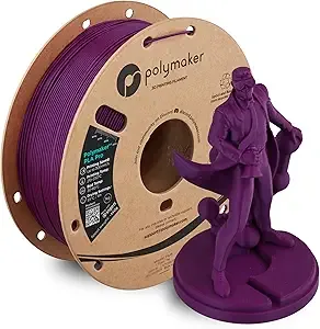Polymaker Polymaker PLA Pro 3D Printing Filament Metallic Plum 1KG, High-Impact Tough PLA, Fast Printing up to/s, High Speed New Formula, Easy to Print on Most FDM Printers, No Enclosure Required