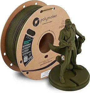 Polymaker Polymaker PLA Pro 3D Printing Filament Army Green 1KG, High-Impact Tough PLA, Fast Printing up to/s, High Speed New Formula, Easy to Print on Most FDM Printers, No Enclosure Required