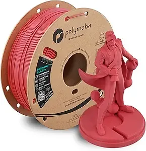 Polymaker Polymaker PLA Pro 3D Printing Filament Light Red 1KG, High-Impact Tough PLA, Fast Printing up to/s, High Speed New Formula, Easy to Print on Most FDM Printers, No Enclosure Required
