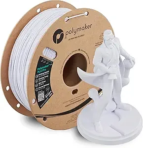 Polymaker Polymaker PLA Pro 3D Printing Filament Cold White 1KG, High-Impact Tough PLA, Fast Printing up to/s, High Speed New Formula, Easy to Print on Most FDM Printers, No Enclosure Required