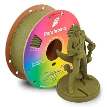 Polymaker Polymaker Panchroma Matte PLA Filament, High Speed Muted Moss PLA 1kg (2.2 lbs), Formerly Polyterra Clog-Free 3D Printer Filament, Accuracy +/-, Fits FDM Printers