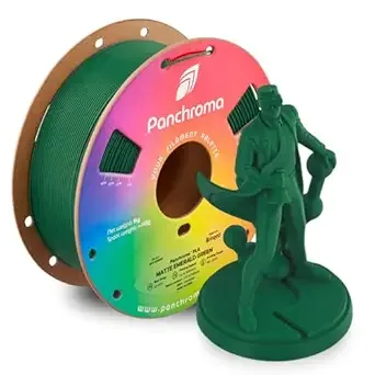 Polymaker Polymaker Panchroma Matte PLA Filament, High Speed Emerald Green PLA 1kg (2.2 lbs), Formerly Polyterra Clog-Free 3D Printer Filament, Accuracy +/-, Fits FDM Printers