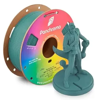 Polymaker Polymaker Panchroma Matte PLA Filament, High Speed Muted Teal PLA 1kg (2.2 lbs), Formerly Polyterra Clog-Free 3D Printer Filament, Accuracy +/-, Fits FDM Printers