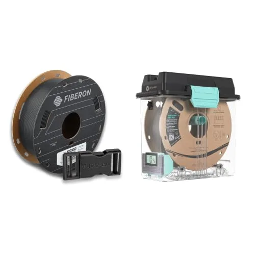 Polymaker Polymaker Fiberon PA612-CF15 Carbon Fiber Nylon Filament Black 0.5kg+Polymaker PolyDryer Filament Storage Box Only (No Dock) for 1kg PLA PETG ABS TPU Nylon, Feed & Print Directly Without Breaki