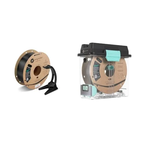 Polymaker Polymaker PETG Black 3D Printer Filament 1kg + Polymaker PolyDryer Filament Storage Box Only (No Dock) for 1kg PLA PETG ABS TPU Nylon