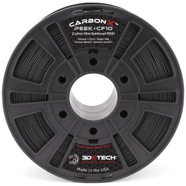 Printed Solid 3DXTECH CarbonX™ PEEK+CF10, 500g, Black