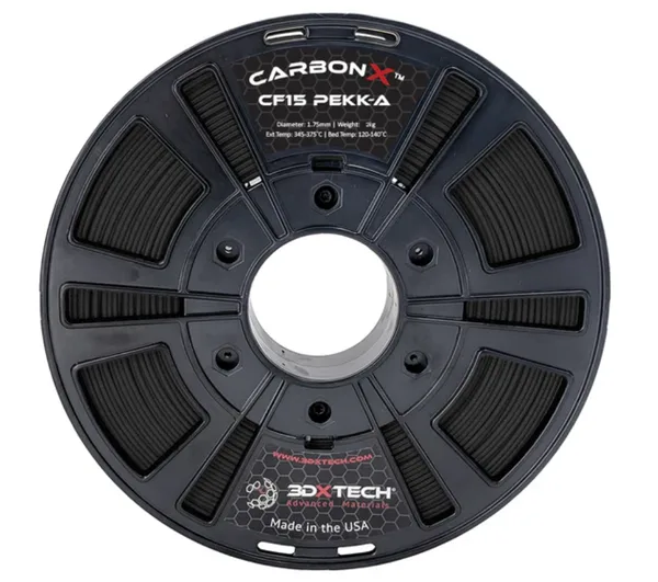 Printed Solid 3DXTECH CarbonX PEKK-A+CF15. 750g., Black