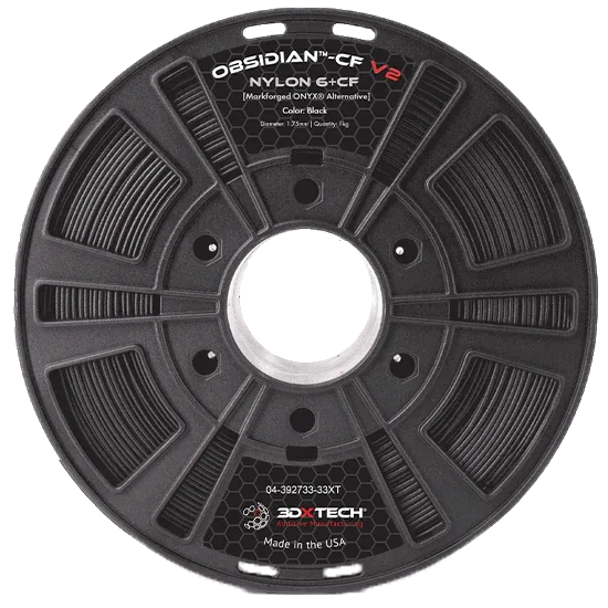 Printed Solid 3DXTECH OBSIDIAN™ NYLON 6+CF V2