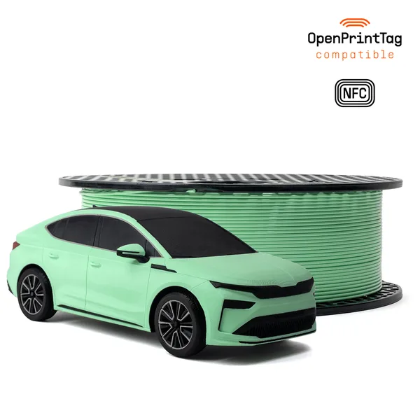 Printed Solid Prusament PETG Electric Green 1kg (NFC)