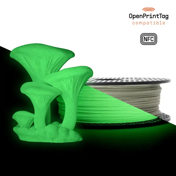 Printed Solid Prusament PETG Ultraglow Green 800g (NFC)