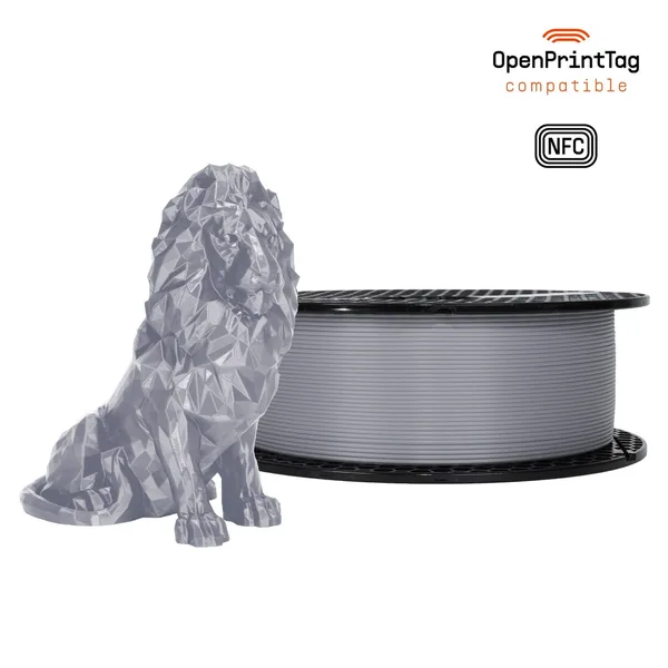 Printed Solid Prusament PLA Blend My Silverness 1kg (NFC)