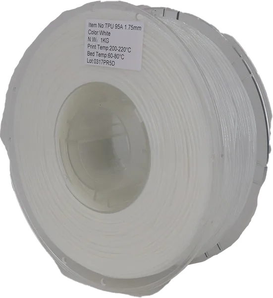 Printed Solid TPU White