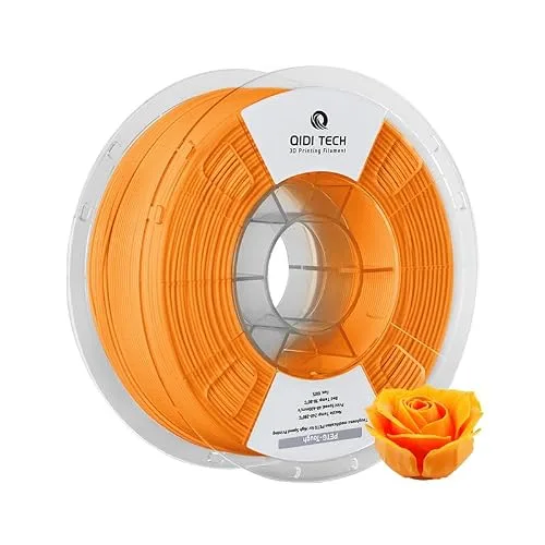 QIDI R QIDI TECHNOLOGY PETG-Tough 3D Printer Filament, Toughness PETG Filament, 3D Printing Filament 1kg Spool(2.2lbs), Suitable for Hyper Speed Printing, Fit Most FDM 3D Printer, Orange