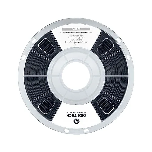 QIDI R QIDI TECHNOLOGY PAHT-CF Carbon Fiber high Temperature Nylon Filament,1Kg Spool 3D Printing Filament, high Strength, high Precision，Black
