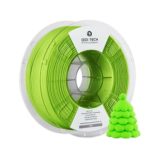 QIDI R QIDI TECHNOLOGY ASA Filament Green,3D Printer Filament ASA 1kg Spool(2.2lbs),High UV Resistance,Low Odor,Perfect for Printing Outdoor Functional Parts，Fit Most FDM 3D Printers