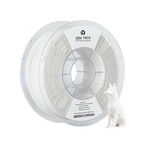 QIDI R QIDI TECHNOLOGY ASA Filament White,3D Printer Filament ASA 1kg Spool(2.2lbs),High UV Resistance,Low Odor,Perfect for Printing Outdoor Functional Parts，Fit Most FDM 3D Printers