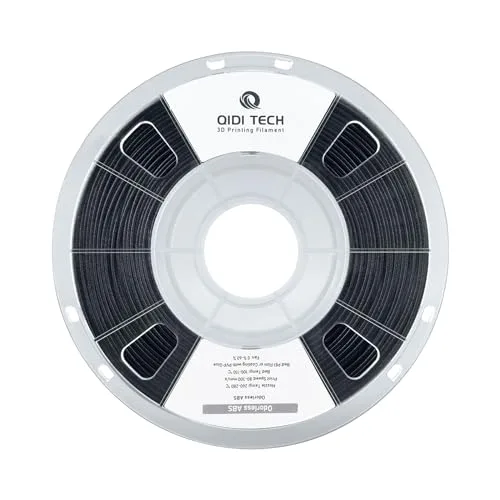 QIDI R QIDI TECHNOLOGY Odorless ABS Filament, 3D Printer Filament, 1 KG Spool (2.2lbs), 3D Printing Filament Fit Most FDM 3D Printers, Black