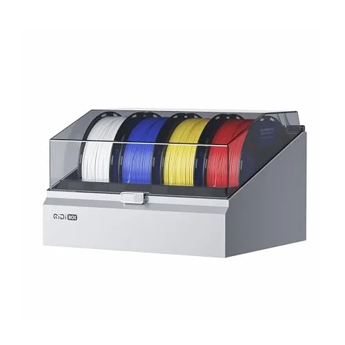 QIDI QIDI Box Multi-Color 3D Printing System for QIDI PLUS4 3D Printer, Active Drying (65°C), NFC Intelligent Recognition and Filament Auto-Reload, Double Hardened Steel Gear for PLA/PETG/ABS/CF/GF/PA/PC