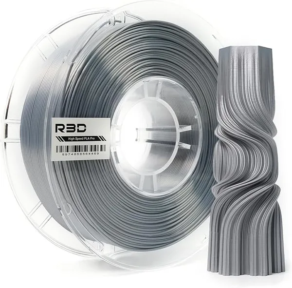R3D R3D High Speed PLA Pro Filament 1KG, 3D Printer Filament for 30-/s High-Speed Printing, Dimensional Accuracy +/-, Plastic Spool, Compatible with AMS (Silk Silver)