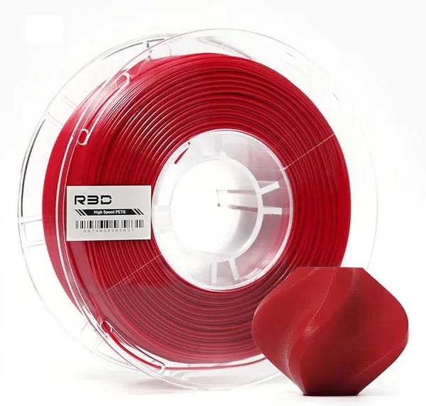 R3D R3D High Speed PETG PRO Filament 1KG, 3D Printer Filament for 30-/s High-Speed Printing, Dimensional Accuracy +/-, Plastic Spool, Compatible with AMS (Red)